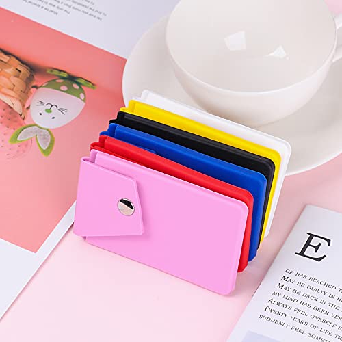 Suporte de cartão de telefone, carteira de silicone para celular com ID adesiva para cartões de créd