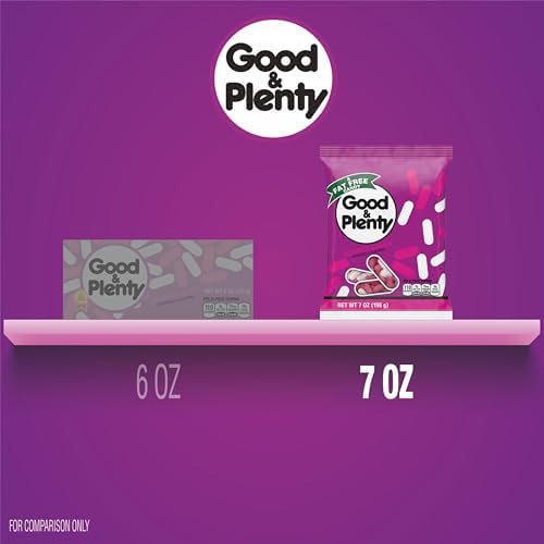 Good and Plenty, Licorice Fat Free, Candy Bag, 7 Ounce — view 6