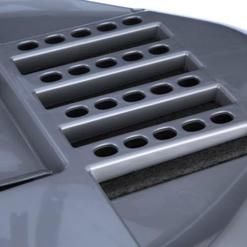 Miniatura 2 de Bandeja para gatos con esquinas cerradas color plateado grande