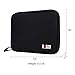 Electronics Accessories Travel Organizer Bag, BUBM Universal Gadgets Storage Pouch for USB Cables Cords Hard Drive Phone Charger-Black
