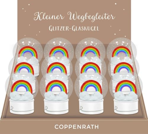 Glitzer-Glaskugel: Regenbogen