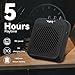 VANPHY Mini Electric Guitar Amplifier 3W Rechargeable Bluetooth Guitar Amp with Clean Overdrive Channel 5H Working Portable Small Amp for Indoor Practice and Traveling AG-03N Black