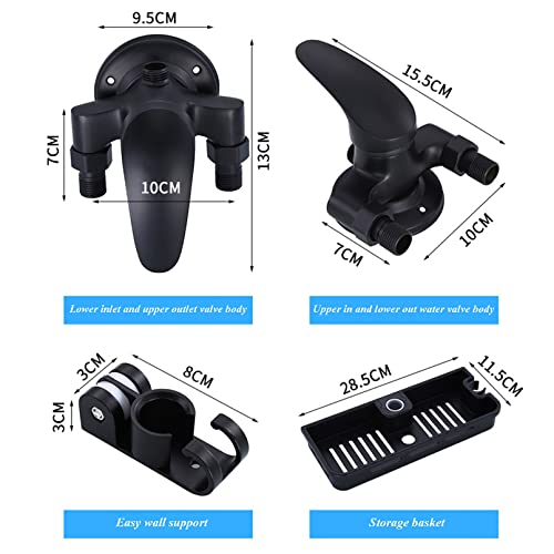 Cabezal de ducha con brazo ajustable y alta presión miniatura 6