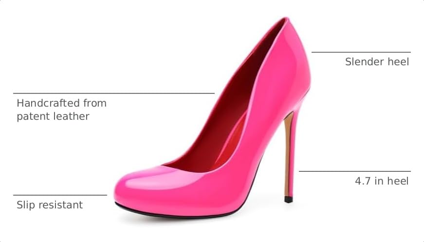 Image of Unisex High Heels for Men and Women 4.7 Inch Stiletto Heels