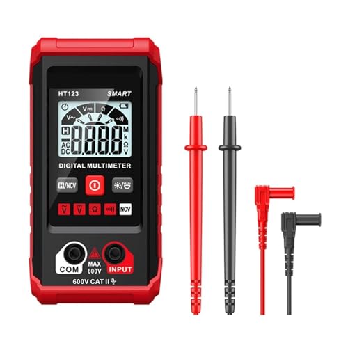 HT123 スマートデジタルマルチメータ AC/DC 電圧抵抗導通測定テスター NCV マルチメータバックライト付き 簡単操作