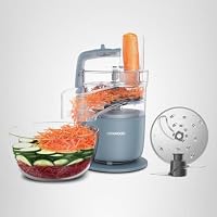 Kenwood MultiPro Go FDP22.130GY, Kompakt-Küchenmaschine nur 30cm hoch, zum Schneiden, Reiben, Pürieren und Teig Kneten, Express-Serve, 1,3 l Arbeitsbehälter, 650 W, Blau – Ansicht 9
