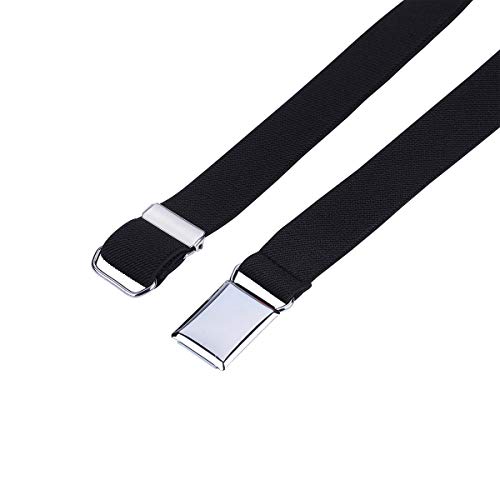 Toddler Kids Adjustable Buckle Belt - Elastic Child Silver Buckle Belts for Girls Boys by WELROG (Fluorescent Yellow/White) - Thumbnail 2