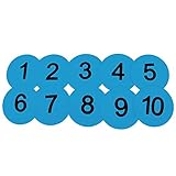 Eco Walker 8inch Numbered Floor Spot Markers Set of 5 (Blue 1-10)