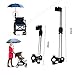 Stroller Umbrella Stand, 360Â° Rotatable Adjustable Bicycle Umbrella Stretching Bracket Stroller Bicycle Umbrella Rod Frame Umbrella Clip