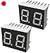 AERZETIX - Set di 2 - Display digitale - modulo - pannelli luminosi - schermo - 16x20.1mm - LED 7 segmenti - rosso - THT - numero cifre 2 - C46247