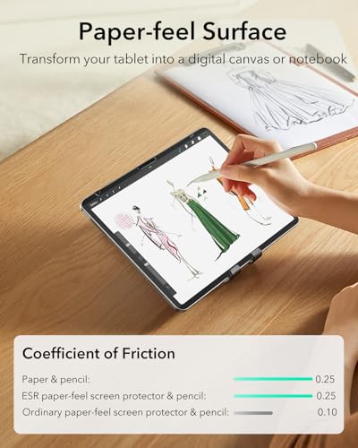 ESR Paper Feel Magnetic Screen Protector for iPad 11th/10th Generation A16 (11/10.9 Inch, 2025/2022), Write and Draw Like on Paper, Detachable and Reusable, Tempered Film Applicable, Matte, Anti Glare - Image 4