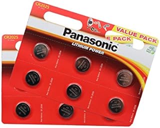 Panasonic CR2025 Lithium Button Cell Battery Blister Pack, 12