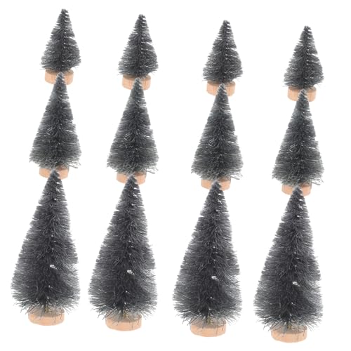Miniature Pine Arbres Halloween pour village de sorcière et centre de table mystique de salon
