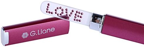 Glass Nail File With Genuine Qualified Crystals  G.Liane Professional Crystal Fingernail Files In Aluminum Case Perfect Manicure Set For Women Men Kids Nail Care Gift Set (Pink Seahorse)