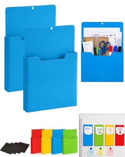 Magnetic Folders for Fridge, Magnetic Wall File Holder Paper Organizer