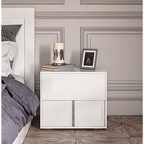 Limari Home Georges Left Nightstand, White Cover