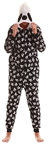 Just Love Adult Onesie Ghost Halloween Pajamas2