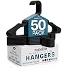 Utopia Home Plastic Hangers 50 Pack – Space Saving Clothes Hanger Black