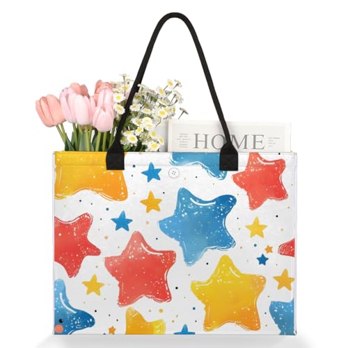 Jelly Stars Tote Bag for Women Large Beach Bag Reusable Tote Bags for Work Travel Beach Shopping3