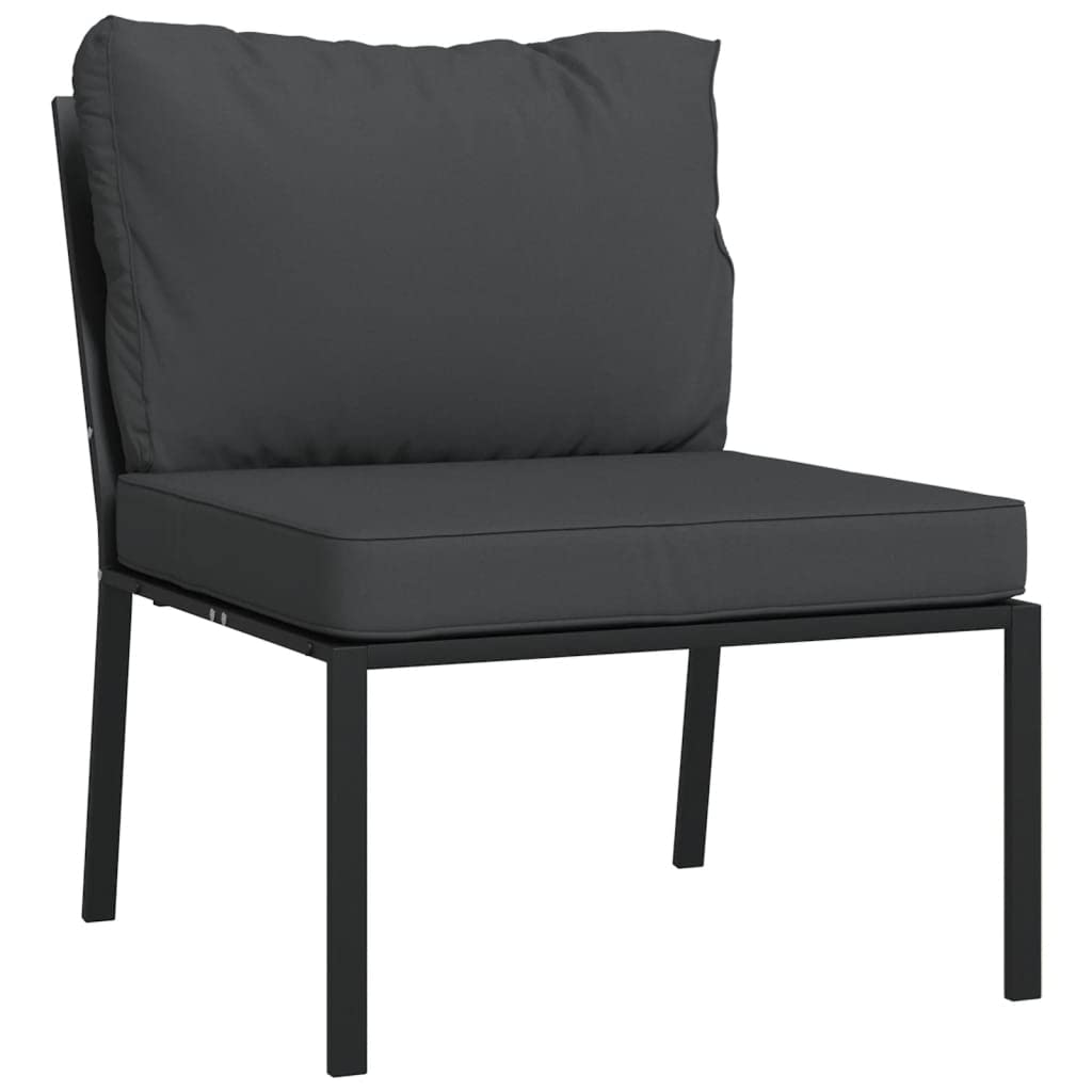 Seduta Esterni Ottomana,Divani Piccoliset Salotto Da Giardino 9 Pz Con Cuscini Grigi In Acciaioadatto Per La Camera Da Letto, Il Soggiorno, Il Giardino