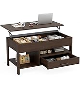 Amazon.co.jp: IKIFLY ローテーブル 天板昇降式 コーヒーテーブル 木製