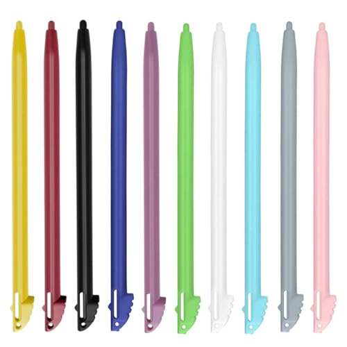 Stilo multifunzionale per gamer: Set di 10 pennini di alta qualità, con lunghezza di 8,75 cm e diametro di 0,5 cm, ideali per giocatori. Compatibili con una vasta gamma di console, tra cui Nintendo DS Lite e Nintendo 3DS, garantiscono precisione e praticità durante il gioco