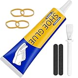 60ml Super Strong Waterproof Shoe Glue, Shoe Glue Sole Repair Kit, Non-Hardening Adhesive for Leather and Rubber, Transparent
