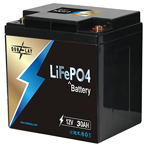 12v 30Ah Lithium LiFePO4 Battery - Deep Cycle Battery for Marine | Solar | RV | Golf Cart | Trolling Motor (12.8V-30Ah)