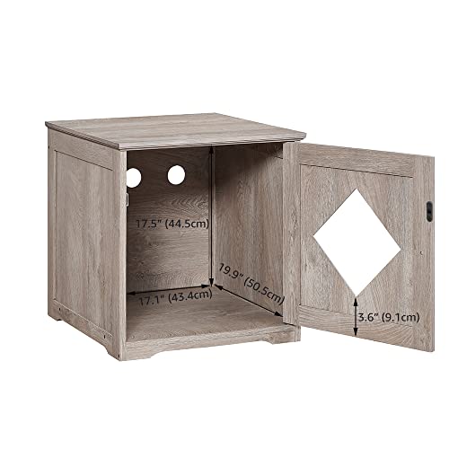 Beenbkks Cat Litter Box Furniture With Mat, Hidden Litter Box Enclosure End Table With Magnetic Door, Home Decorative Enclosed Cat House Nightstand, Wooden Indoor Pet Crate #TOP4