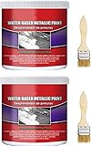 Rust Cleaner,Water-Based Metal Rust Remover,Car Chassis Derusting,Multi-Functional Car Metallic Paint Anti-Rust Chassis Universal Rust Converter Gel with Brush (2Pcs)