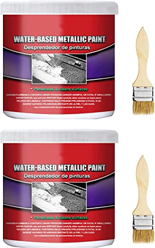 Rust Cleaner,Water-Based Metal Rust Remover,Car Chassis Derusting,Multi-Functional Car Metallic Paint Anti-Rust Chassis Universal Rust Converter Gel with Brush (2Pcs)