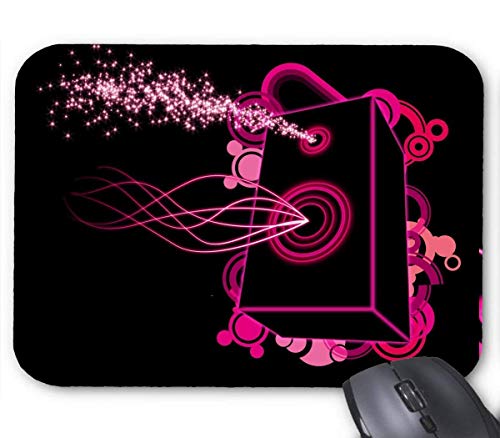 Preisvergleich Produktbild Schwarz-Rosa Lautsprecher-Mauspad