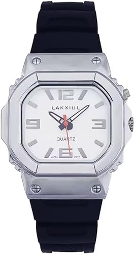 Miniatura 1 de Reloj de voz en inglés para ciegos, discapacitados visuales o ancianos, caja plateada, correa negra, , Japonés