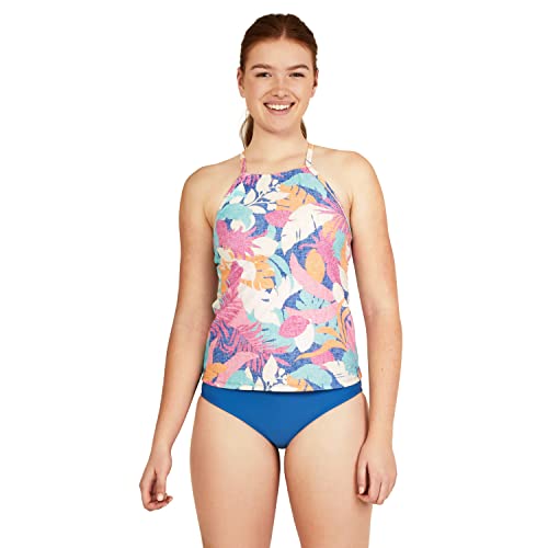 Speedo Damen, verstellbar, hoher Ausschnitt Tankini-Top, Texture Tropical, Medium