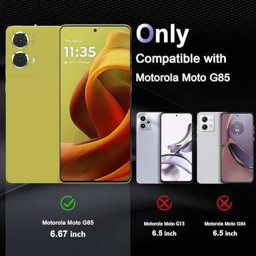 Image of REALCASE Silicone Moto G85 5G Back Cover Case, Scratch Resistant Protective Crystal Clear Transparent Shock Proof Bumper Back Cover Case for Moto G85 5G