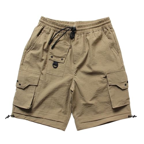 SUPTTING Pantalones cortos tácticos para hombre, pantalones cargo negros, pantalones funcionales para exteriores, pantalones cortos de trabajo resistentes, pantalones de bolsillo reforzados,