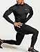 TSLA Men's UPF 50+ Mock Long Sleeve Compression Shirts, Athletic Workout Shirt, Base Layer for Water Sports, Athletic Mockneck Black, Medium