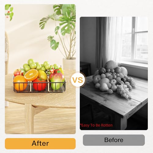 Cesta de frutas con 50% de descuento, organizador de cocina de 3 compartimentos - Image 4