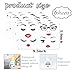 Face Stickers for Flower Pots Lips Mouth Eyes Eyebrows Nose Decals Make a Face Stickers for Crafts Holiday Party Supplies Decoration(face6)