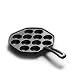 Produktbild YOURUOMEI 12 Hohlräume Eisen Antihaft-Takoyaki-Pfanne, Komfortgriff, Pfannkuchen-Backform Takoyaki-Pfannen-Kochgeschirr, Für Küchenzubehör,Schwarz