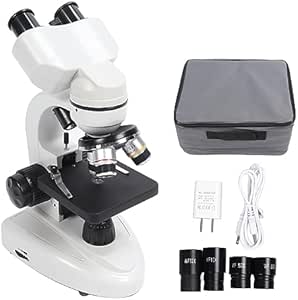 40X to 5000X Binocular Compound Microscope 360 Degree Rotation ...
