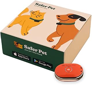 Safer Pet GPS Pet Tracker & Activity Monitor - Never Lose Your Pet Again - Pet GPS Tracker UK and Europe - Splash Proof Pet Tracker with Long Life Battery  Pet GPS Tracker Fits any Collar