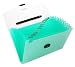 Snail&Hawk 13-Pockets Poly Accordion File-Folder Organizer with Handle,A4 Size,Buckle Closure (Green)