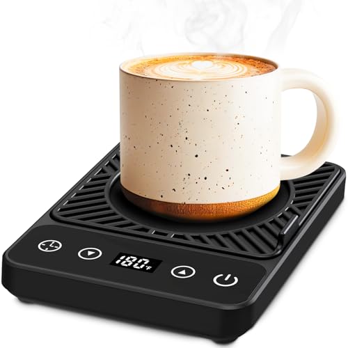 Mug Warmer Coffee Warmer,Coffee Warmer for Desk, Coffee Warmer with Timer,Smart Coffee Cup Warmer with Automatic Shut Off to Keep Temperature Up to 130°F-180°F, for Coffee Lover Coffee Accessories