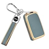 FyndAna Key Fob Cover Compatible with 2025/2024-2019 Mazda CX-5 CX-30 CX-50 CX70 CX90 3 6 CX-9 TPU Car Key Shell with Keychain,4 Buttons(Blue)