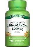 Nature's Truth Ashwagandha Capsules | 90 Count | Extra Strength | with Black Pepper | Non-GMO & Gluten Free Supplement
