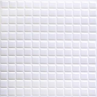 HyFanStr 3D Mosaic Tile Stickers, Self-Adhesive Peel and Stick Tile Transfers Resistant Waterproof Backsplash for Kitchen Bathroom 9.26"X9.26"(Pack of 4)