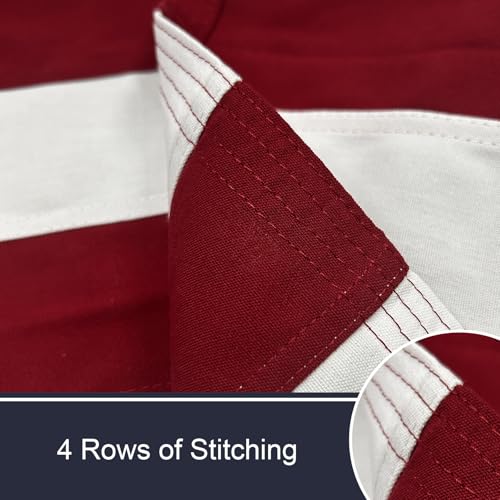Bradford Cotton American Flag 3x5 ft for Outside, Heavy Duty Embroidered America USA Flags Soft Cloth Material, Vivid Color US United State Flag with 2 Brass Grommets by Bradford - Image 4