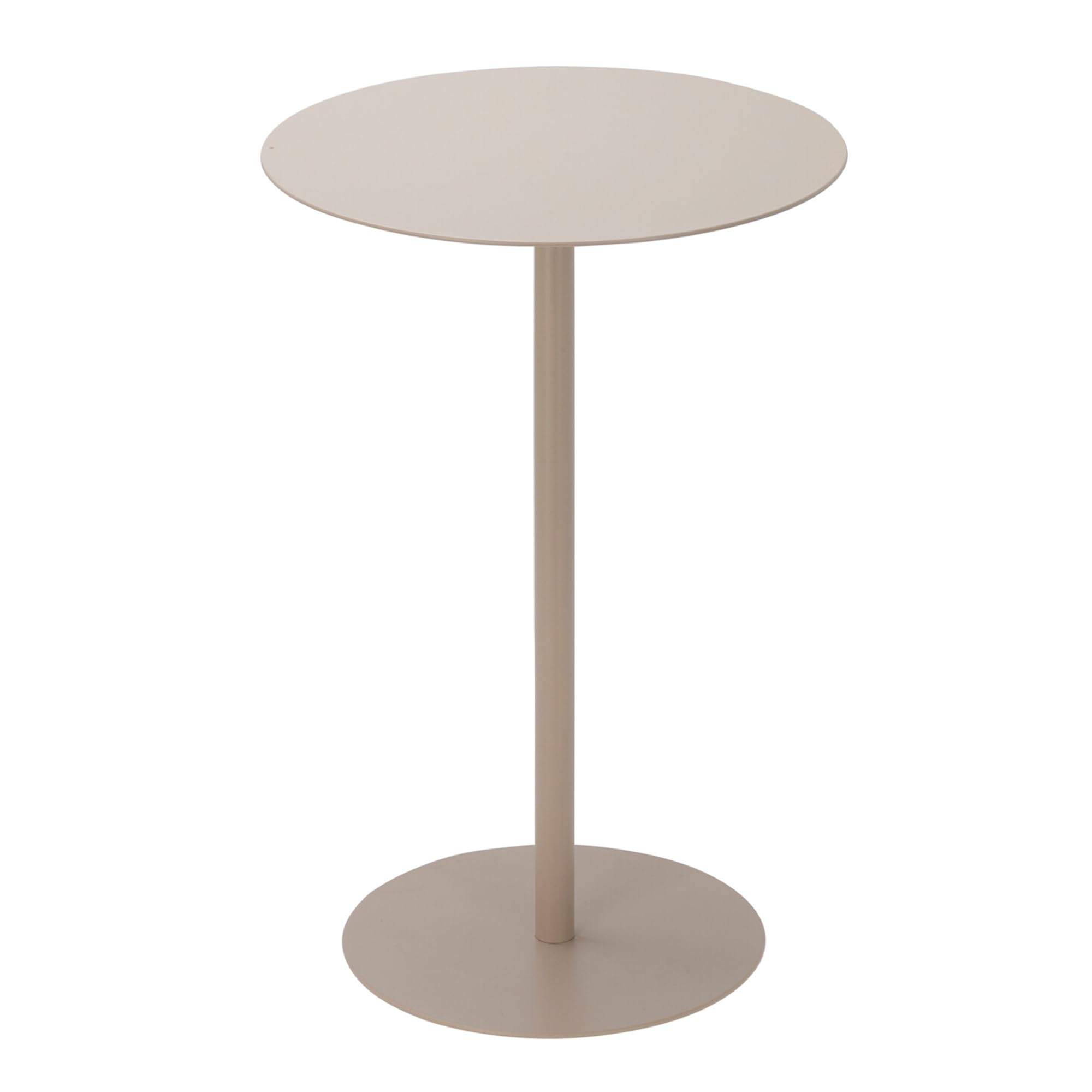 WELL HOME MOBILIARIO & DECORACIÓN Tavolino rotondo in ferro color sabbia 35x35x53cm