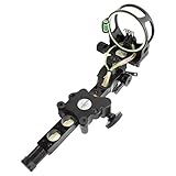 Southland Archery Supply SAS CNC Aluminum 5 Pin .019' Tool-Less Bow Sight with Micro Adjust Detachable Bracket LED Sight Light (Black)